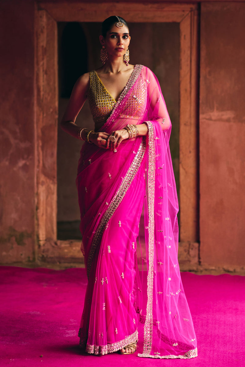 Rani Net Saree set