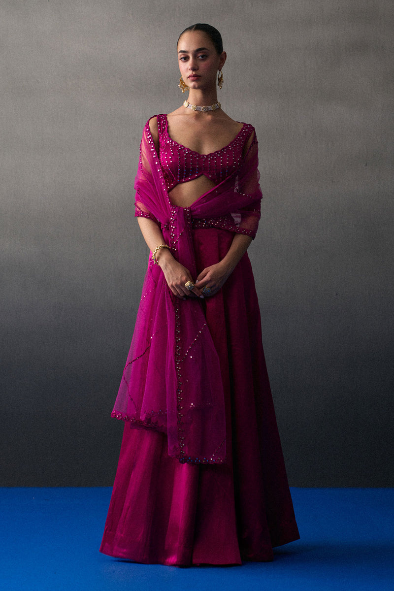 Rani Satin Festive Lehenga Set