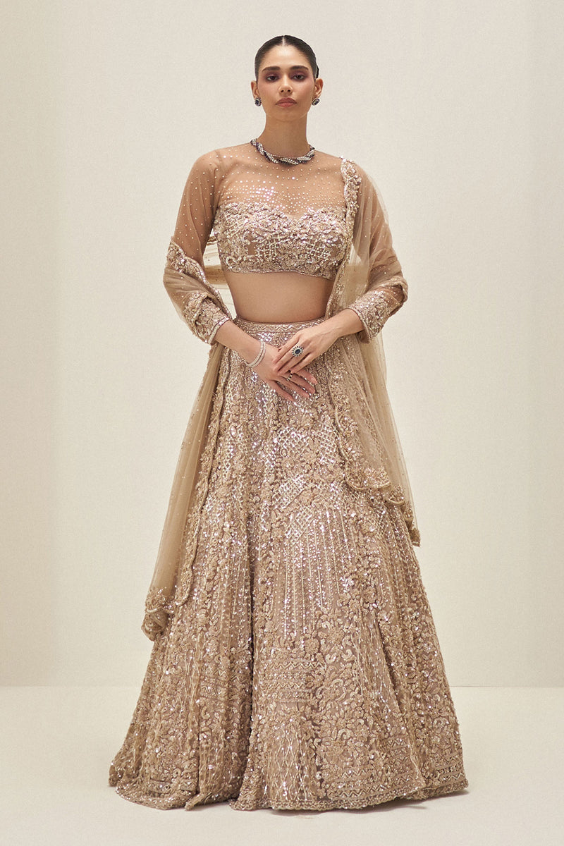 Molten Sand Gold Lehenga set