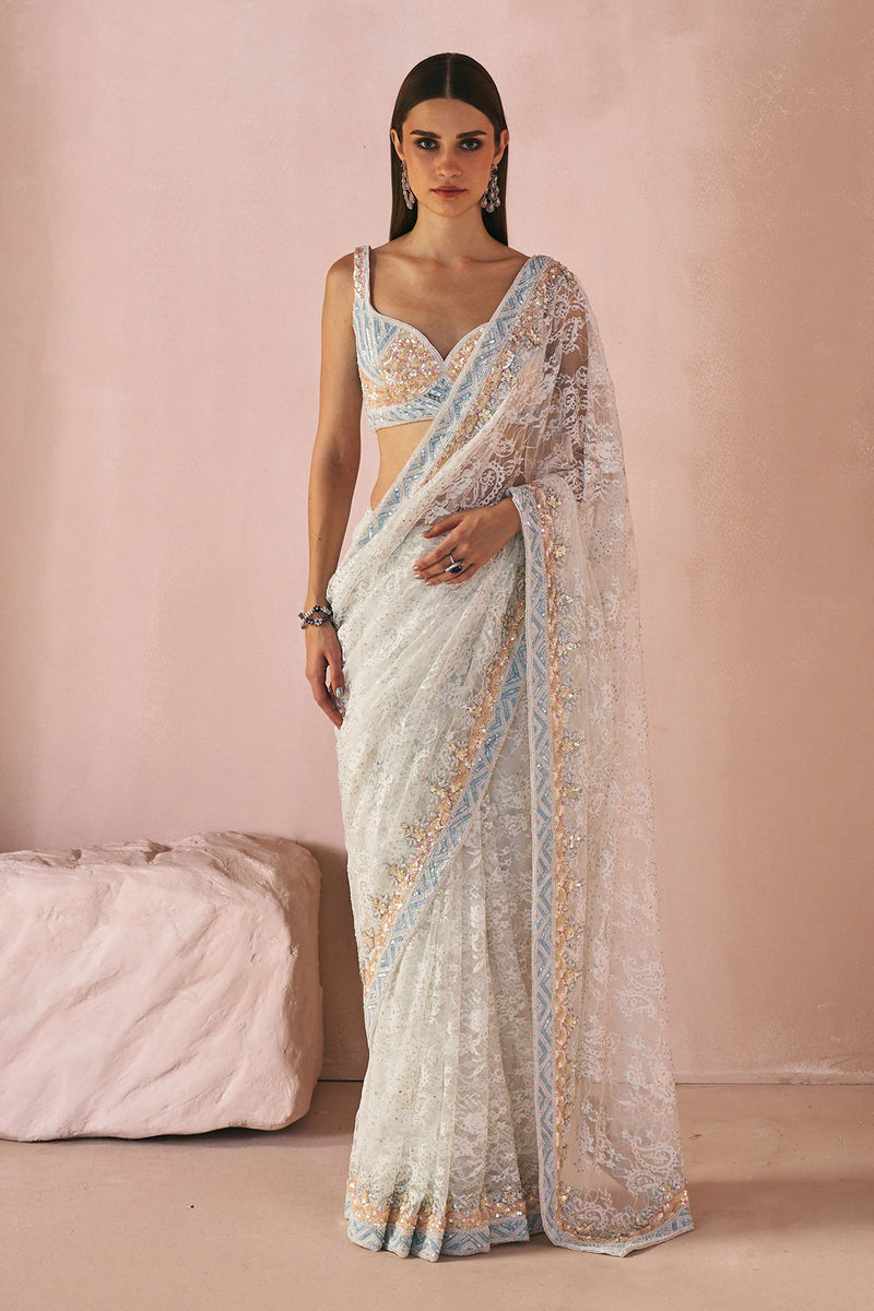 Ivory Whisper Saree Set