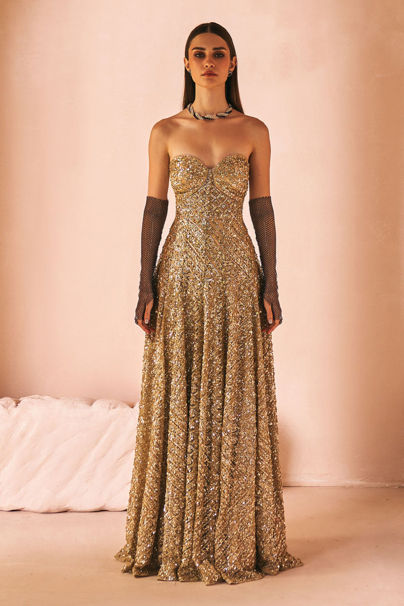 Antique Gold Dust Gown