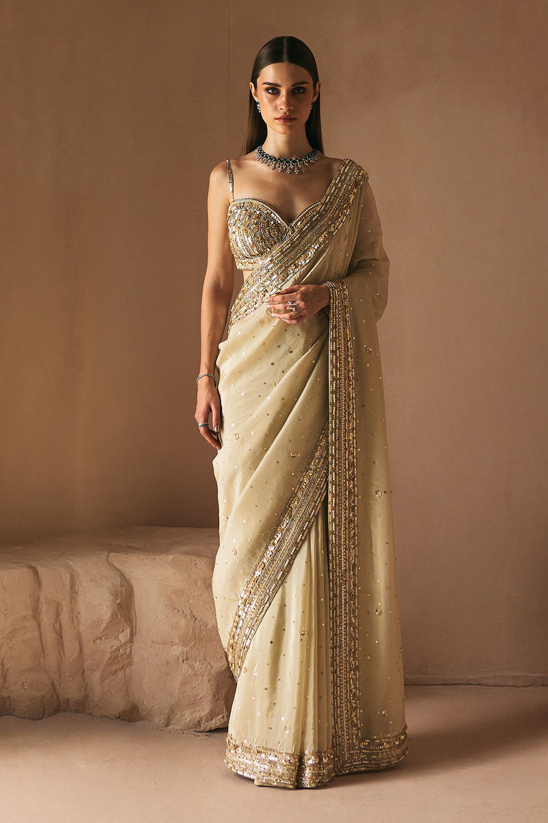 Champage Whisper Saree Set