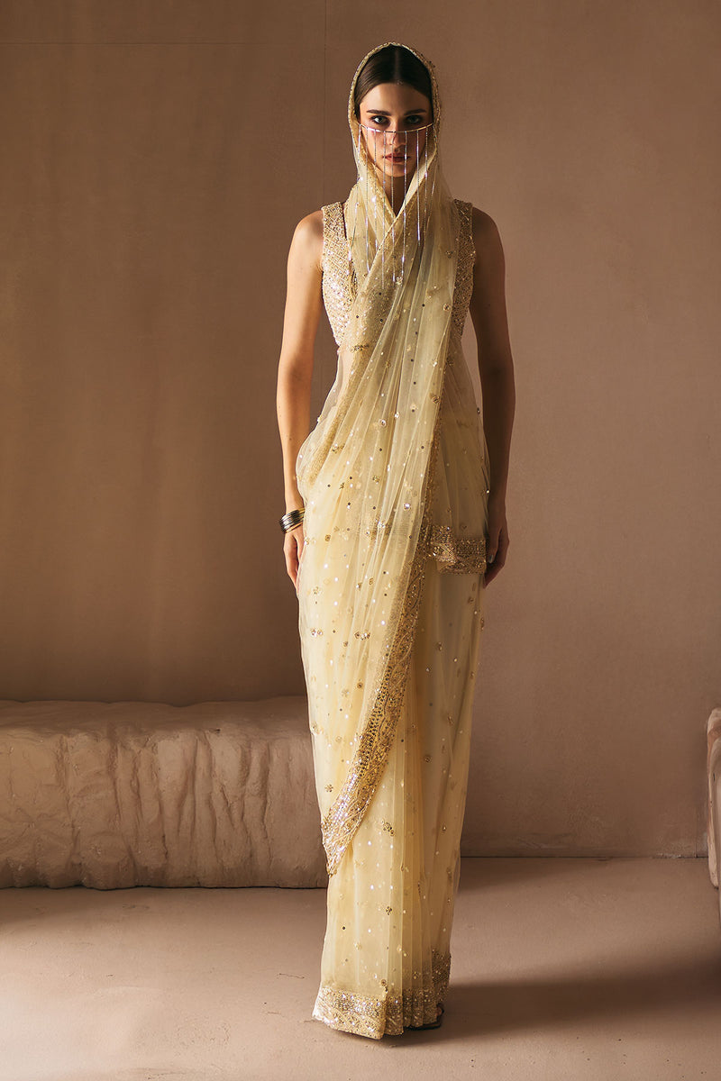 Golden Blush Saree Set
