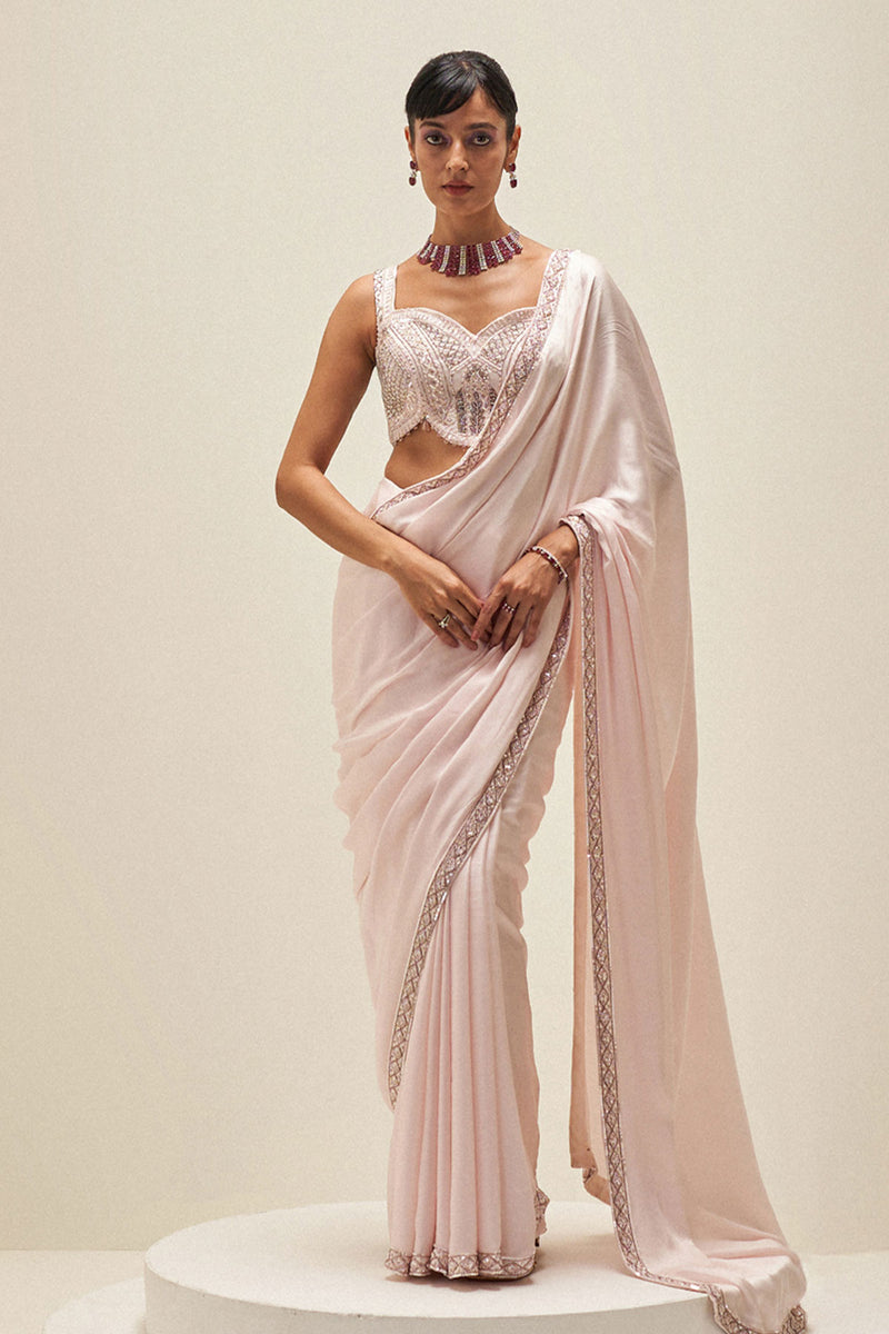 Blush Mirage Saree Set