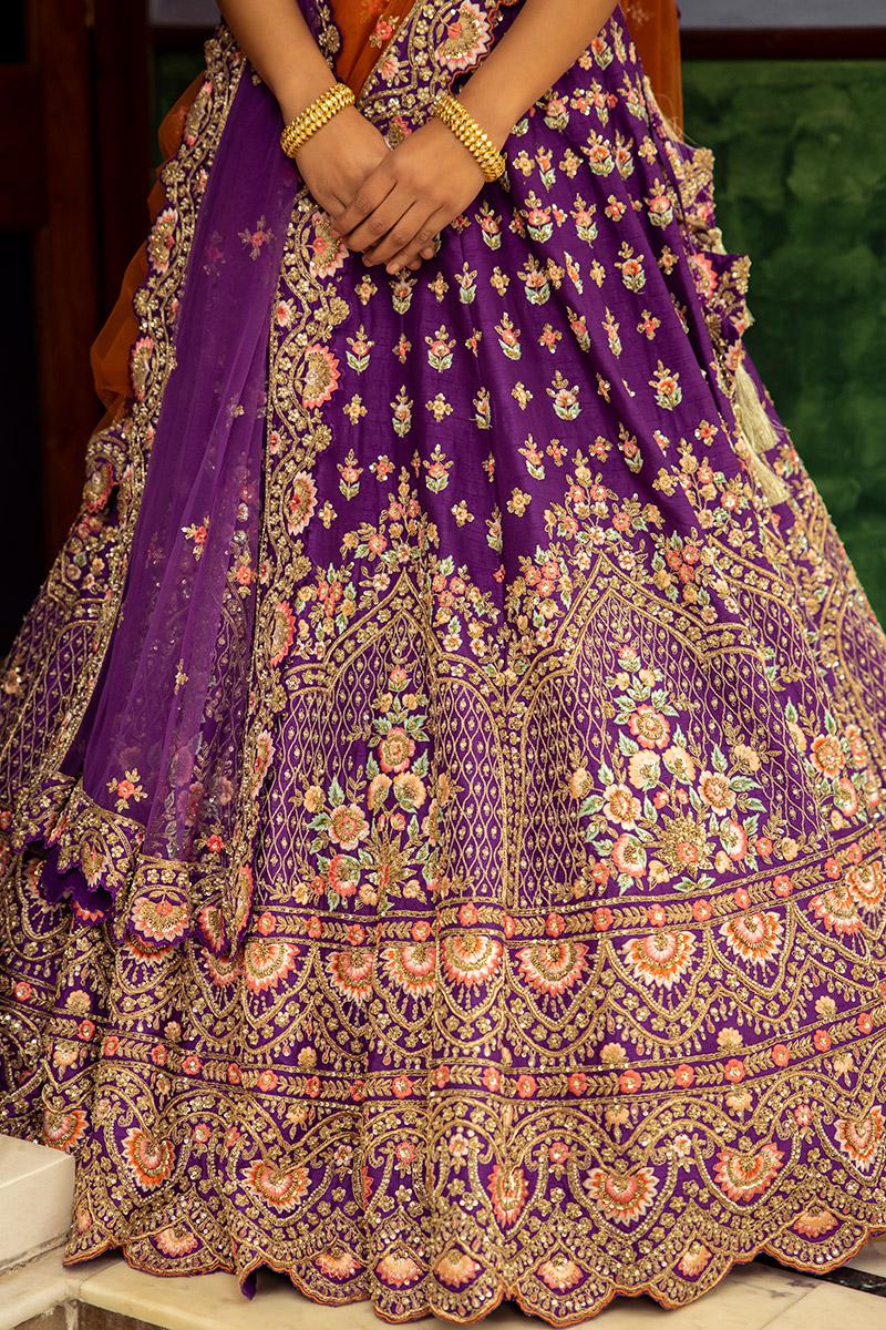 Purple Double Dupatta Lehenga Set Angadsinghofficial purple-double-dupatta-lehenga-set-angadsinghofficial